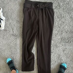 Brown slacks with belt